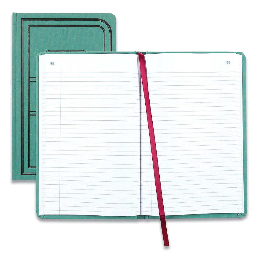 National Tuff Series Record Book, Green Cover, 12 x 7.5 Sheets, 150 Sheets/Book (REDA66150R)