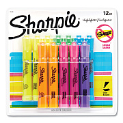 Sharpie Tank Style Highlighters, Assorted Ink Colors, Chisel Tip, Assorted Barrel Colors, Dozen (SAN25145)