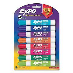 EXPO Dry Erase Marker, Broad Chisel Tip, Assorted Colors, 8/Pack (SAN1927524)