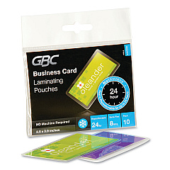 GBC SelfSeal NoMistakes Repositionable Self-Adhesives, 8 mil, 3.75" x 2.56", Gloss Clear, 10/Pack (SWI3747223)