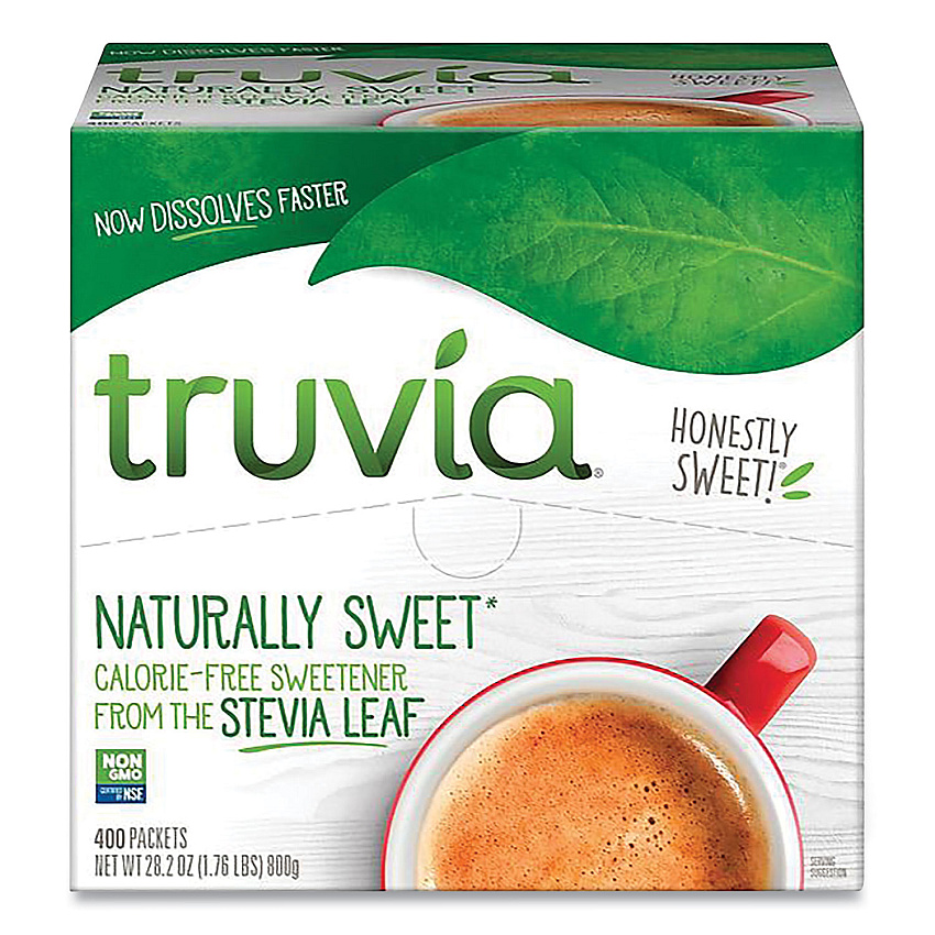 Truvia Natural Sugar Substitute, 0.07 oz Packet, 400 Packets/Box (TRUBBD02056)