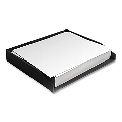 TRU RED Side-Load Stackable Plastic Document Tray, 1 Section, Letter-Size, 12.24 x 9.8 x 1.75, Black, 2/Pack (TUD24380388)