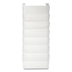 TRU RED Unbreakable Plastic Wall File, 7 Sections, Letter Size, 13" x 3.81" x 30.78", Clear (TUD24380812)