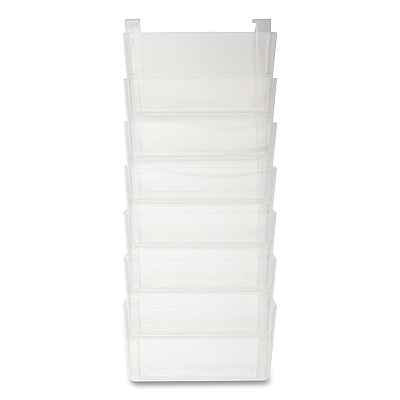 TRU RED Unbreakable Plastic Wall File, 7 Sections, Letter Size, 13" x 3.81" x 30.78", Clear (TUD24380812)