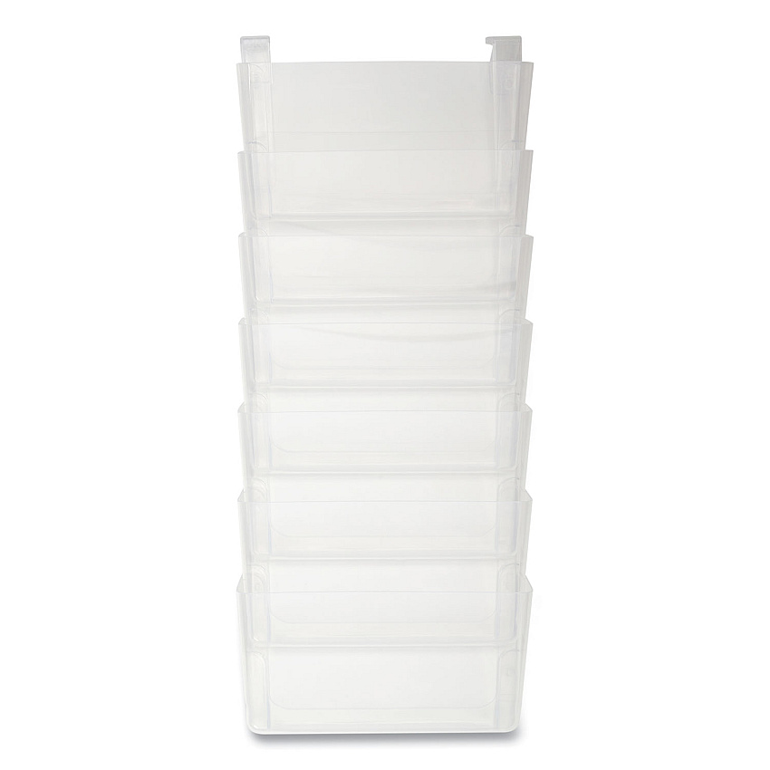 TRU RED Unbreakable Plastic Wall File, 7 Sections, Letter Size, 13" x 3.81" x 30.78", Clear (TUD24380812)