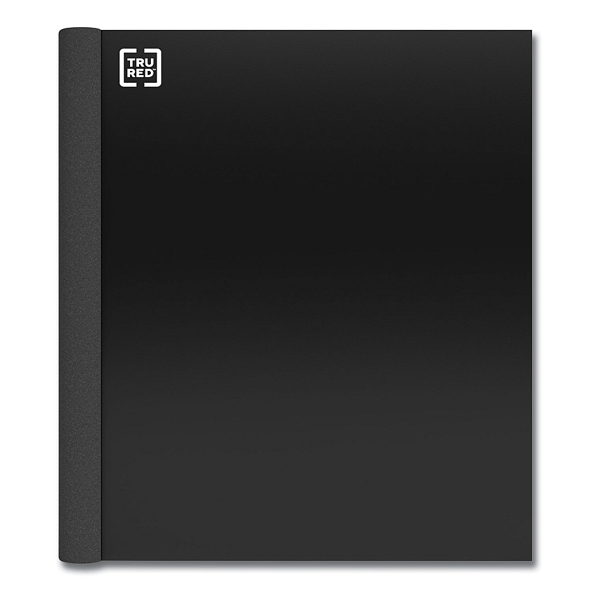 TRU RED Three-Subject Notebook, Twin-Wire, Medium/College Rule, Black Cover, (150) 11 x 8.5 Sheets (TUD24423006)