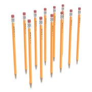 TRU RED Wooden Pencil, HB (#2), Black Lead, Yellow Barrel, Dozen (24424021)