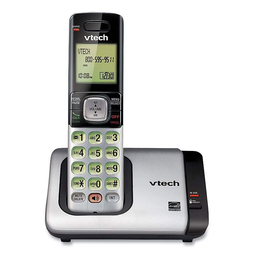 Vtech CS6719-2 Two-Handset Cordless Telephone System, DECT 6.0, Silver/Black (VTECS51192)