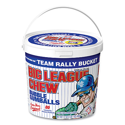 Big League Chew Bubble Gum Balls, Outta' Here Original, 80 Balls/Tub (WRIFGM66056)