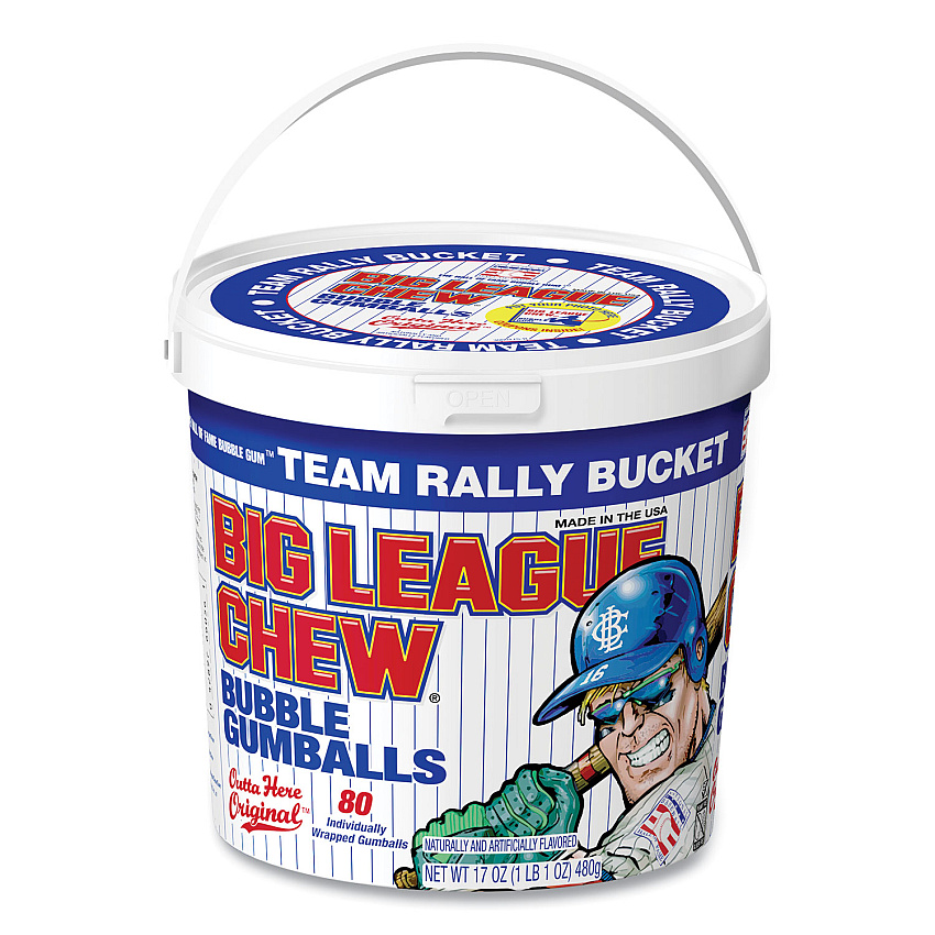 Big League Chew Bubble Gum Balls, Outta' Here Original, 80 Balls/Tub (WRIFGM66056)