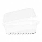 Pactiv Evergreen Hinged Lid Pie Wedge Container, 6" Pie Wedge, 4.5 x 4.5 x 2.5, Clear, 510/Carton (YCI890060000)