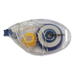 AbilityOne 7510016919220 SKILCRAFT Correction Tape Recycled Mini-Dispenser, Non-Refillable, Clear Applicator, 0.2" x 394"