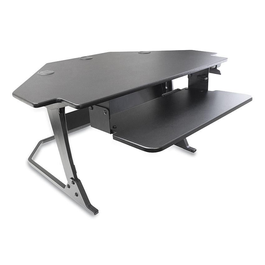 AbilityOne 7110016925299, SKILCRAFT Desktop Sit-Stand Workstation, Corner Unit, 42" x 36" x 20", Black