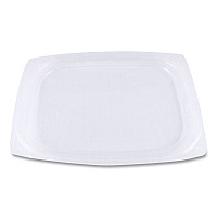 World Centric PLA Rectangular Deli Container Lids, 4.8 x 5.9 x 0.3, Clear, Plastic, 900/Carton (WORRDLCS8)