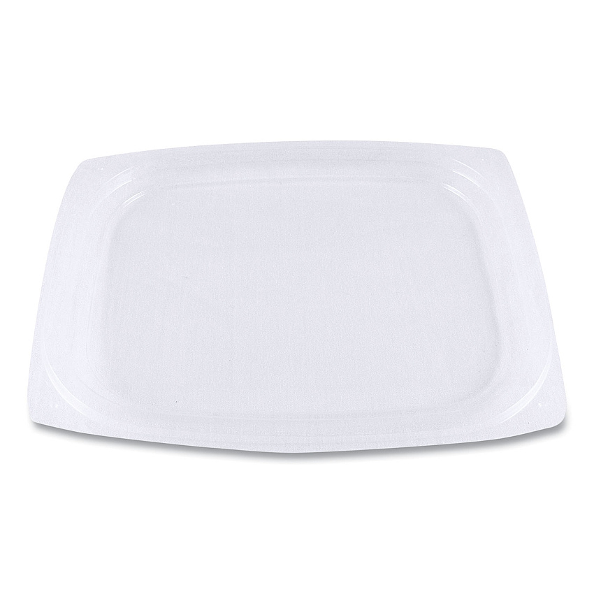 World Centric PLA Rectangular Deli Container Lids, 4.8 x 5.9 x 0.3, Clear, Plastic, 900/Carton (WORRDLCS8)