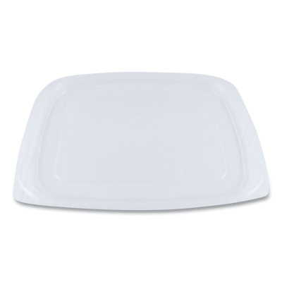 World Centric PLA Rectangular Deli Container Lids, 6.5 x 7.5 x 0.3, Clear, Plastic, 600/Carton (RDLCS24)