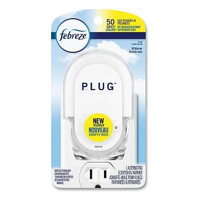 Febreze PLUG Air Freshener Warmer, 2.5" x 3" x 4", Off White, 4/Carton (PGC68232)