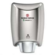 WORLD DRYER SMARTdri Hand Dryer, 110-120 V, 9.33 x 7.67 x 12.5, Brushed Stainless Steel (K973A2)
