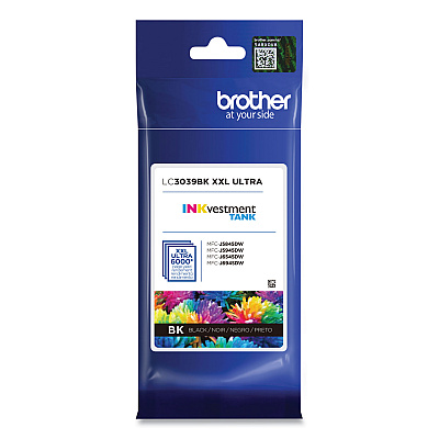 Brother LC3039BKS INKvestment Ultra High-Yield Ink, 6,000 Page-Yield, Black