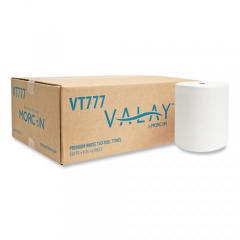 Morcon Tissue Valay Proprietary TAD Roll Towels, 1-Ply, 7.5" x 550 ft, White, 6 Rolls/Carton (VT777)