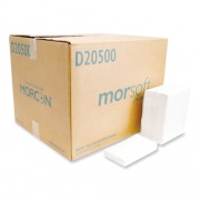 Morcon Tissue Morsoft Dispenser Napkins, 1-Ply, 6 x 13.5, White, 500/Pack, 20 Packs/Carton (D20500)