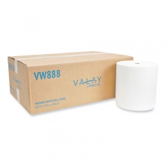 Morcon Tissue Valay Proprietary Roll Towels, 1-Ply, 8" x 800 ft, White, 6 Rolls/Carton (VW888)