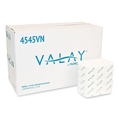 Morcon Tissue Valay Interfolded Napkins, 1-Ply, White, 6.5 x 8.25, 6,000/Carton (MOR4545VN)