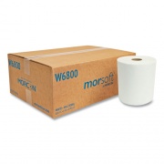 Morcon Tissue Morsoft Universal Roll Towels, 1-Ply, 8" x 800 ft, White, 6 Rolls/Carton (W6800)
