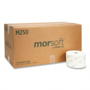 Morcon Tissue Small Core Bath Tissue, Septic Safe, 2-Ply, White, 1,250/Roll, 24 Rolls/Carton (M250)