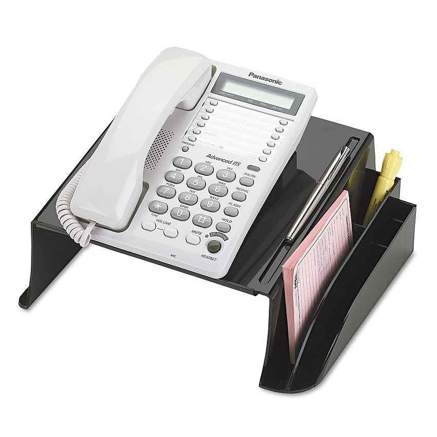 Officemate 2200 Series Telephone Stand, 12.25 x 10.5 x 5.25, Black (OIC22802)