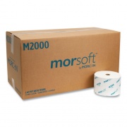 Morcon Tissue Small Core Bath Tissue, Septic Safe, 1-Ply, White, 2,000 Sheets/Roll, 24 Rolls/Carton (M2000)