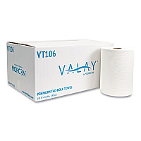 Morcon Tissue 10 Inch TAD Roll Towels, 1-Ply, 10" x 550 ft, White, 6 Rolls/Carton (MORVT106)