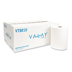 Morcon Tissue 10 Inch TAD Roll Towels, 1-Ply, 10" x 700 ft, White, 6 Rolls/Carton (MORVT8010)