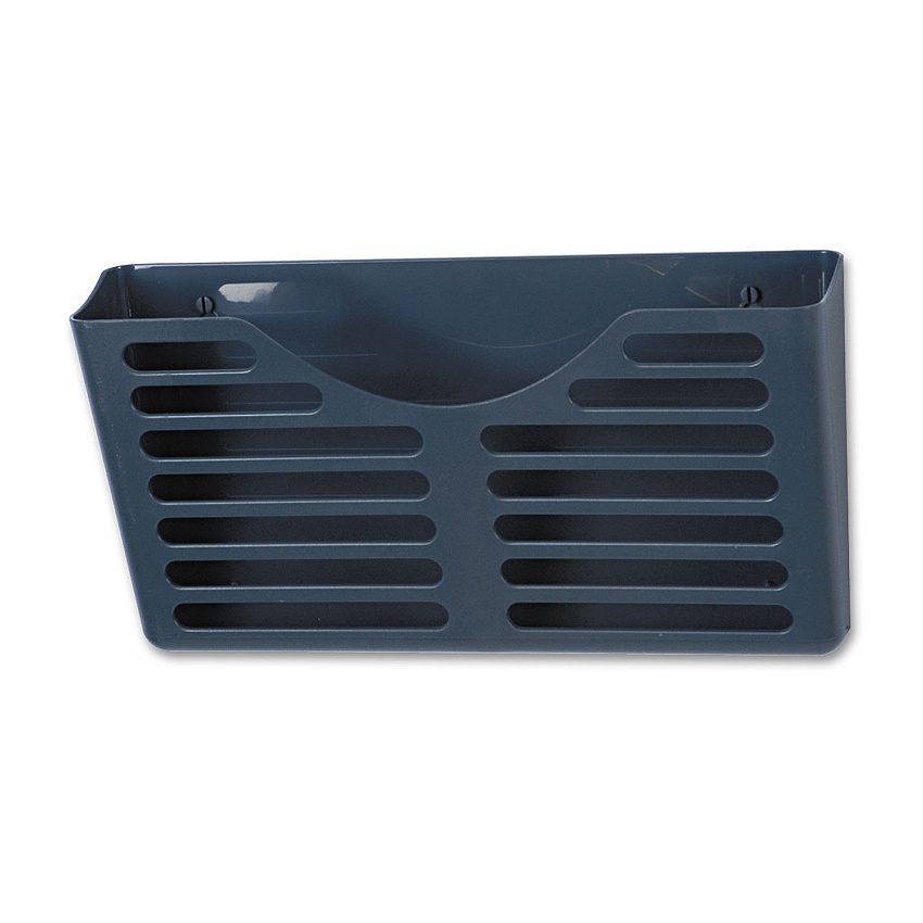 Officemate VerticalMate Cubicle Wall File Pocket, Plastic, Letter Size, 11.5" x 2" x 9", Slate Gray (OIC29152)