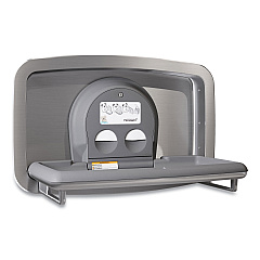 Koala Kare Baby Changing Station, Recessed Horizontal Mount, 37.06 X 21.63, Gray (BOBKB310SSRE)
