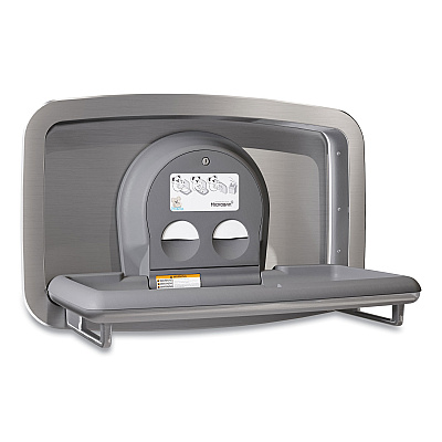 Koala Kare Baby Changing Station, Recessed Horizontal Mount, 37.06 X 21.63, Gray (BOBKB310SSRE)