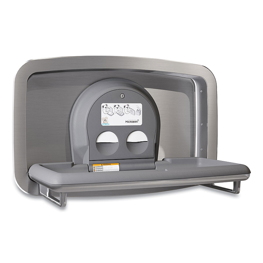 Koala Kare Baby Changing Station, Recessed Horizontal Mount, 37.06 X 21.63, Gray (BOBKB310SSRE)