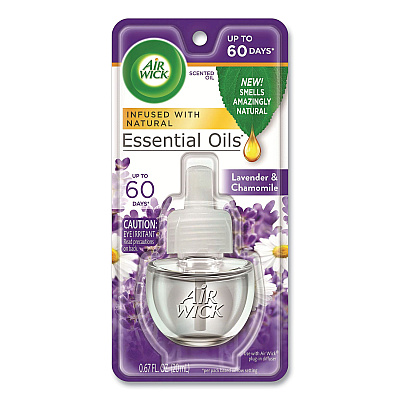 Air Wick Scented Oil Refill, Lavender and Chamomile, 0.67 oz, 8/Carton (RAC78297CT)