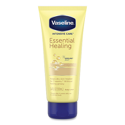 Vaseline Intensive Care Essential Healing Body Lotion, 3.4 oz Squeeze Tube, 12/Carton (UNI04448CT)