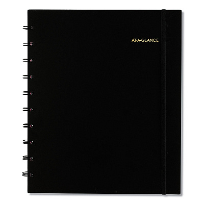 AT-A-GLANCE Move-A-Page Academic Weekly/Monthly Planners, 11 x 9, Black Cover, 12-Month (July to June): 2025 to 2026 (70957E05)