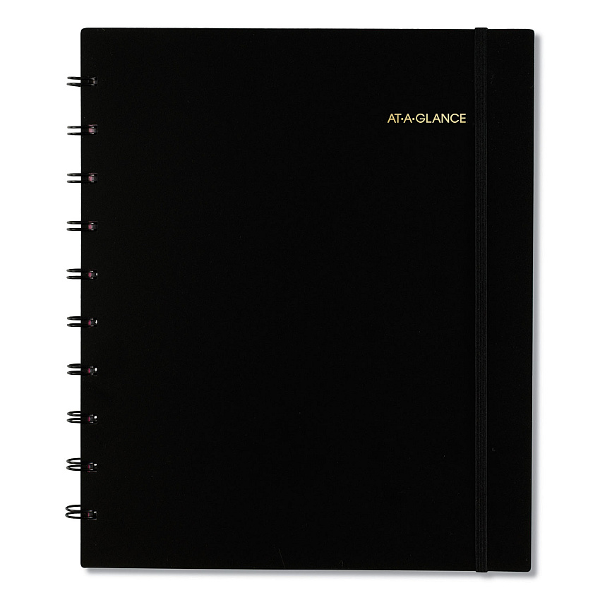 AT-A-GLANCE Move-A-Page Academic Weekly/Monthly Planners, 11 x 9, Black Cover, 12-Month (July to June): 2025 to 2026 (70957E05)