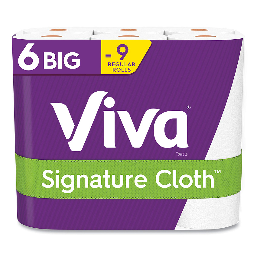 Viva Signature Cloth Choose-A-Sheet Kitchen Roll Paper Towels, 1-Ply, 11 x 5.9, White, 70 Sheets/Roll, 6 Roll/Pack, 4 Packs/Carton (KCC54869)