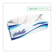 Windsoft Facial Tissue, 2-Ply, White, Pop-Up Box, 100 Sheets/Box, 6 Boxes/Pack (2430)