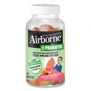 Airborne Immune Support Plus Probiotic Gummies, Assorted Fruit Flavors, 42 Count (97405)