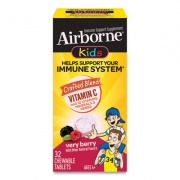 Airborne Kids Immune Support Chewable Tablets, Very Berry, 32 Count (99544)