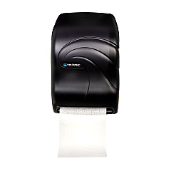 San Jamar Electronic Touchless Roll Towel Dispenser, 11.75 x 9 x 15.5, Black Pearl (SJMT1390TBK)
