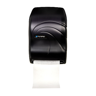 San Jamar Electronic Touchless Roll Towel Dispenser, 11.75 x 9 x 15.5, Black Pearl (SJMT1390TBK)