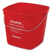 Impact PuraPail Sanitizing Bucket, 6 qt, Polyethylene, Red (55066SEA)