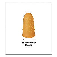 COSCO Fingertip Pads, Size 11, Small, Amber, 12/Pack (CSC098172)