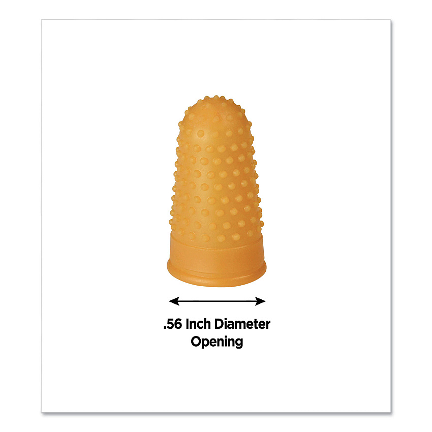 COSCO Fingertip Pads, Size 11, Small, Amber, 12/Pack (CSC098172)